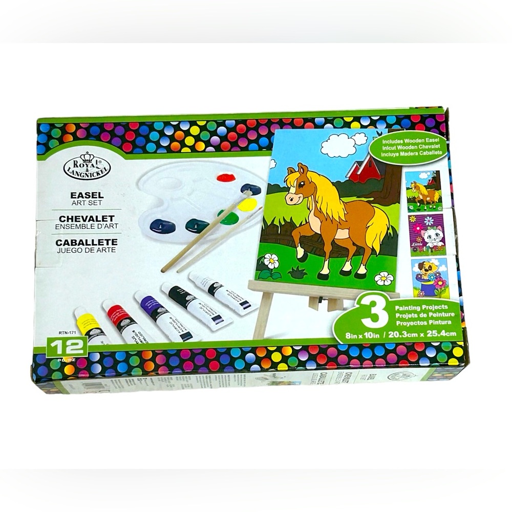 NWT Royal Langnickel Easel Art Set 3 Kid’s Painting Project